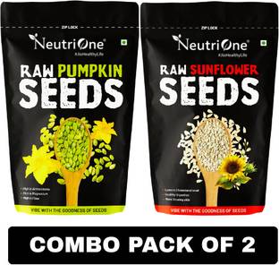 NeutriOne Raw Pumpkin & Sunflower Seeds Immunity Booster Combo 200g| High Protein & Fiber Pumpkin Seeds, Sunflower Seeds