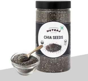 Nutraj Chia Seeds 500g Jar, Chia Seeds for Weight Loss, Raw Unroasted Chia Seeds