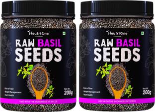 NeutriOne Raw Basil Seeds (Sabja Seeds, Takmariya Seeds) for Weight Loss with Antioxidants Basil Seeds