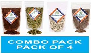 BalSo organics Raw Edible Seeds family Pack ( Flax Seeds ,Chia Seeds , Pumpkin Seeds & Sunflower Seeds) for Eating Weight loss Organic 4 x 75gram (300g) Pumpkin Seeds, Chia Seeds, Sunflower Seeds, Brown Flax Seeds