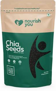 Nourish You Raw Chia Seeds with Omega 3, Zinc, Calcium,Fiber for Weight Loss Black Chia Seeds
