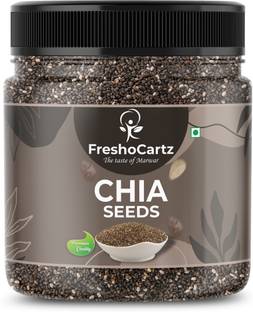 FreshoCartz Raw Organic Chia Seeds for Weight Loss with Omega 3, Calcium & Zinc, Fiber Rich Chia Seeds