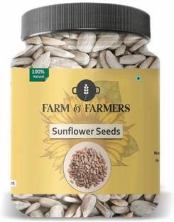 Farm & Farmers Sunflower Seeds 500GM- Premium Raw Sunflower Seeds for Eating | Diet Food | Healthy Snack Sunflower Seeds