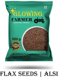 GLOWING FARMER Raw Flax Seeds | Alsi Seeds, Rich in omega 3 fatty acids, Brown Flax Seeds