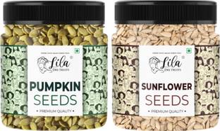 lila dry fruits Pumpkin Seeds & Sunflower Seeds 250 gm jar each Pumpkin Seeds, Sunflower Seeds