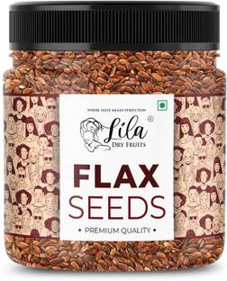 lila dry fruits Raw Unroasted Flax Seeds 500gms Jar Pack | Alsi seeds | Avise Ginjalu Brown Flax Seeds