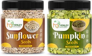 HENLEY Raw Pumpkin - Sunflower Seeds for Eating Protein and Fibre Rich Food Pumpkin Seeds, Sunflower Seeds