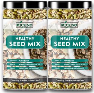 mickno organics Mix seeds , seedmix weightloss organic trailmix chia seeds, pumpkin seeds , flax seeds, sunflower seeds, watermelon seeds , 5 seeds in one protein mix Mixed Seeds