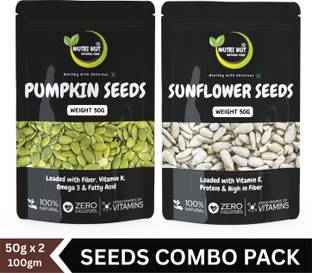 Nutri Hut Seeds Combo Pack | High in Protein, Fiber & Antioxidants Sunflower Seeds, Pumpkin Seeds