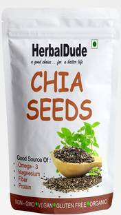 HERBALDUDE Chia Seeds for Weight Loss, Skin | Premium, Raw, Unroasted | Chiya, Chea-1000g Chia Seeds