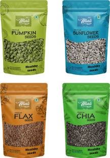 SHREE MURLI Combo of Chia, Pumpkin, Sunflower & Flax 800g (200g Each) |Good for Weight Loss| Chia Seeds, Pumpkin Seeds, Sunflower Seeds, Brown Flax Seeds