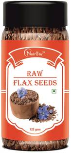 Nutrivue Raw Flax Seeds for Weight Loss|Alsi Seeds,Diet Food Pack 1 of 125Gms Brown Flax Seeds