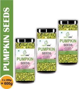 Hobby Herbs Raw Pumpkin Seeds 600g ( 3 x 200g ) | Protein and Fiber Rich Superfood Pumpkin Seeds