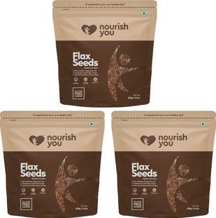 Nourish You Flax Seeds | Rich in Omega 3, Calcium and Fatty Acid Brown Flax Seeds
