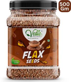 Vedik Wellness Flax Seeds | ALSI Seeds | Rich in Protein, Fibre and Omega-3 Hair Growth Brown Flax Seeds