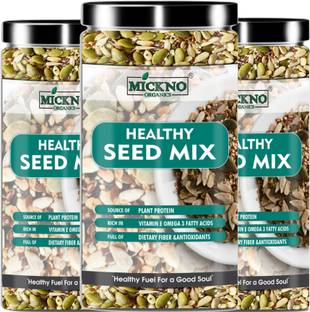 mickno organics Mix seeds , seedmix weightloss organic trailmix chia seeds, pumpkin seeds , flax seeds, sunflower seeds, watermelon seeds , 5 seeds in one protein mix Mixed Seeds