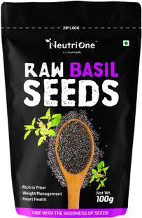 NeutriOne Basil Seeds - High Fiber & Protein | Perfect for Weight Management Basil Seeds