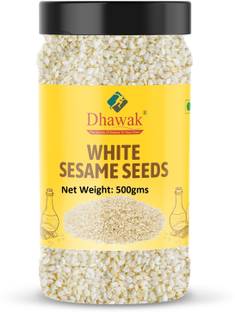 Dhawak Pure White Sesame Seed - White Till | Safed Till [Jar Pack] White Til, White Sesame Seeds