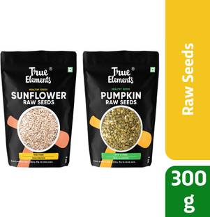 True Elements Raw Seeds Combo | Raw Pumpkin & Sunflower Seeds, Healthy Mix Edible Seeds Pumpkin Seeds, Sunflower Seeds