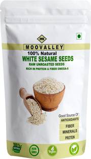 Moovalley Premium Quality Raw Safed Til (White Sesame Seeds) Hulled Sesame Seeds