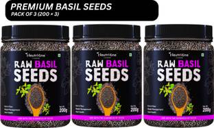 NeutriOne Raw Basil Seeds (Sabja Seeds, Takmariya Seeds) for Weight Loss with Antioxidants Basil Seeds