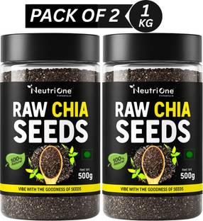 NeutriOne Raw Chia Seeds for Weight Loss with Omega 3 ,and Fiber,Calcium Rich/Protein Chia Seeds