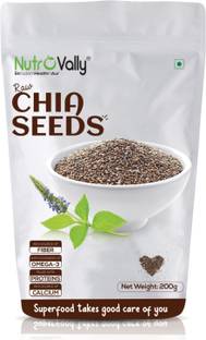 NutroVally Raw Chia Seeds for weight loss with Omega 3 and Fiber, Calcium Rich Chia Seeds