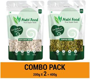 Nutri food Certified Organic Raw Combo Seeds Value Pack Pumpkin Seeds, Sunflower Seeds