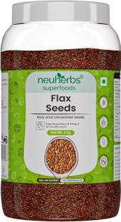Neuherbs Organic Raw Unroasted Flax Seeds for Weight loss Management , Rich in Omega-3 fatty acids, Protein, Fibers and Minerals Brown Flax Seeds