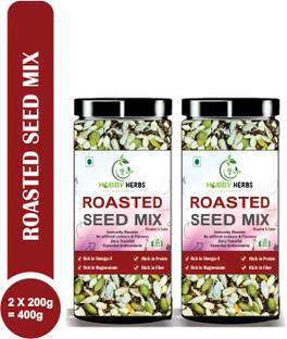 Hobby Herbs Roasted ( 2 x 200gm ) |Breakfast Seed Mix | Rich in Protein Mixed Seeds