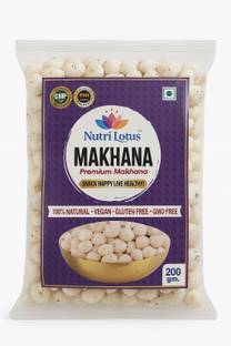 Nutrilotus Premium Makhana – Healthy Crunchy Snack | Protein-Rich & Gluten-Free Lotus Seeds(Makhana)