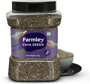 Farmley Premium Natural Chia Seeds Jar 1 kg | Edible Chia Seeds | Rich in Protein Chia Seeds