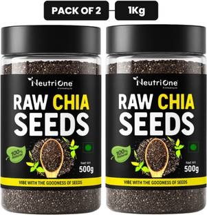 NeutriOne Raw Chia Seeds for Weight Loss with Omega 3 ,and Fiber,Calcium Rich/Protein Chia Seeds