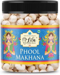 lila dry fruits Phool Makhana Fox Nuts 50gms Jar Pack|Lotus Seeds|Pop/Gorgon Nut Puffed Kernels Phool Makhana