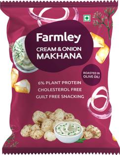 Farmley Cream & Onion Makhana Roasted In Olive Oil | Healthy Snacks