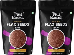 True Elements Raw Flax Seeds, Vitamins, Healthy edible alsi Seeds for Weight loss, Fibre rich Brown Flax Seeds