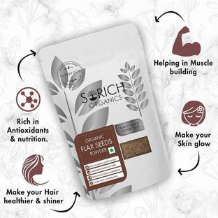 Sorich Organics Raw Seeds Powder For Weight loss Blood Pressure Rich in Magnesium & Omega Brown Flax Seeds