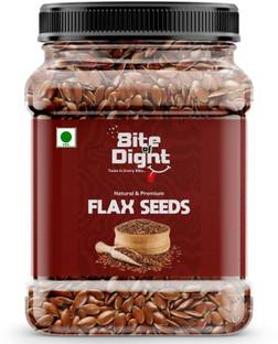 biteofdight Premium Raw Flax Seeds, Healthy Edible Seeds,Rich in Omega 3 Brown {500g} Brown Flax Seeds