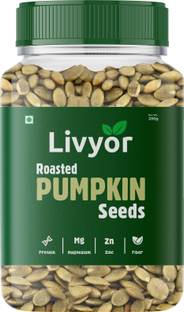 LIVYOR Roasted, Lightly Salted, Full of Protein and Fiber Pumpkin Seeds