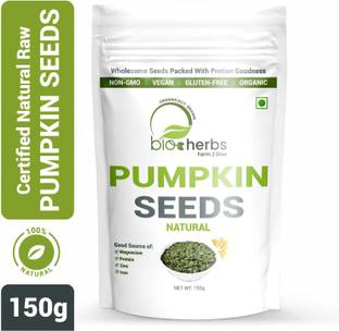 Bioherbs Certified Raw Pumpkin Seeds, AAA Grade Seeds, High in Protein Pumpkin Seeds