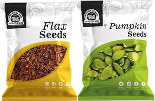 WONDERLAND Raw Flax Seeds and Pumpkin Seeds 300g Brown Flax Seeds, Pumpkin Seeds