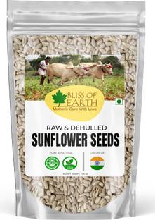 Bliss of Earth 500GM Naturally Organic Sunflower Seeds For Eating, Raw Super food, Ready to Eat Sunflower Seeds