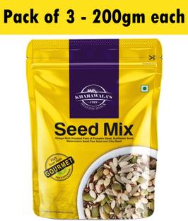 KHARAWALA'S Seed Mix FIVE Super Seeds Pack of 3 (200gms each) Mixed Seeds