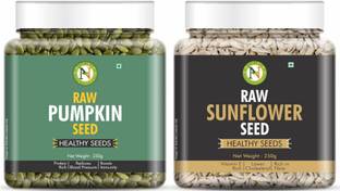 Nature Vit Pumpkin & Sunflower Seeds Combo, 500g | Pumpkin Seed 250g, Sunflower Seed - 250g Pumpkin Seeds, Sunflower Seeds