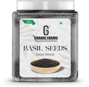 Granic Farms Raw Basil Seeds for weight loss| Sabja Seed, Tukmaria Seeds | Basil Seeds