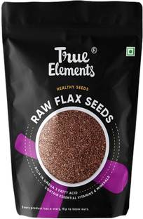 True Elements Raw Flax Seeds, Omega 3 Fatty Acid Rich, Healthy Super Seed, Immunity Booster Brown Flax Seeds