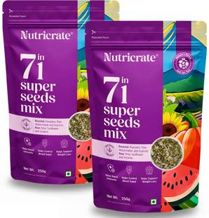 Nutricrate 7 in 1 Super Mixed Seeds for Eating, Roasted, Protein Rich & for weight loss. Mixed Seeds