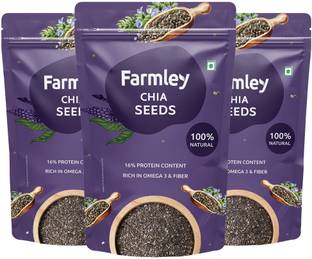 Farmley Premium Chia Seeds 600g (Pack of 3- Each 200g) Chia Seeds