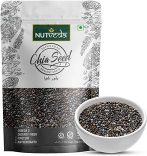 nutveda Premium Raw Chia Seeds (Gluten Free) Rich in Fiber, Protein, Omega-3 Chia Seeds