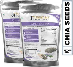 Hanman Nutritions Chia Seeds Weight Loss Organic Chia Seeds for Skin Raw Superfood with Fiber Chia Seeds